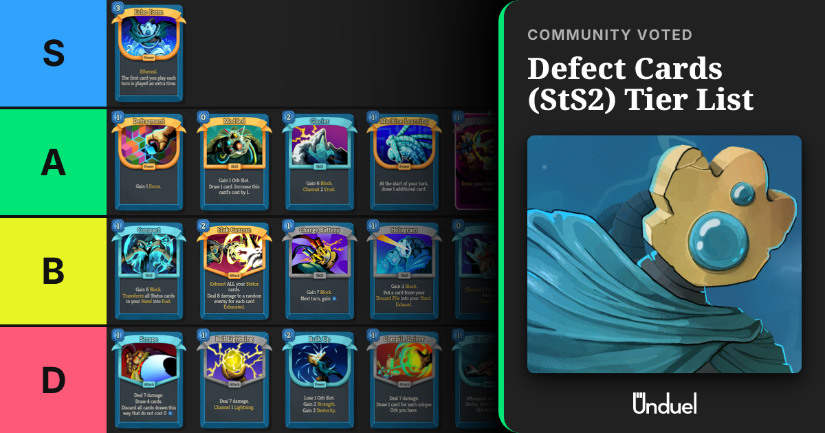 Defect Cards (StS2) Tier List | Unduel